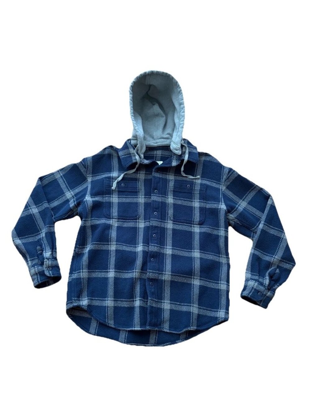 American Eagle Jacket Mens Medium Blue Plaid Workwear Outdoors Heavy Hiking
